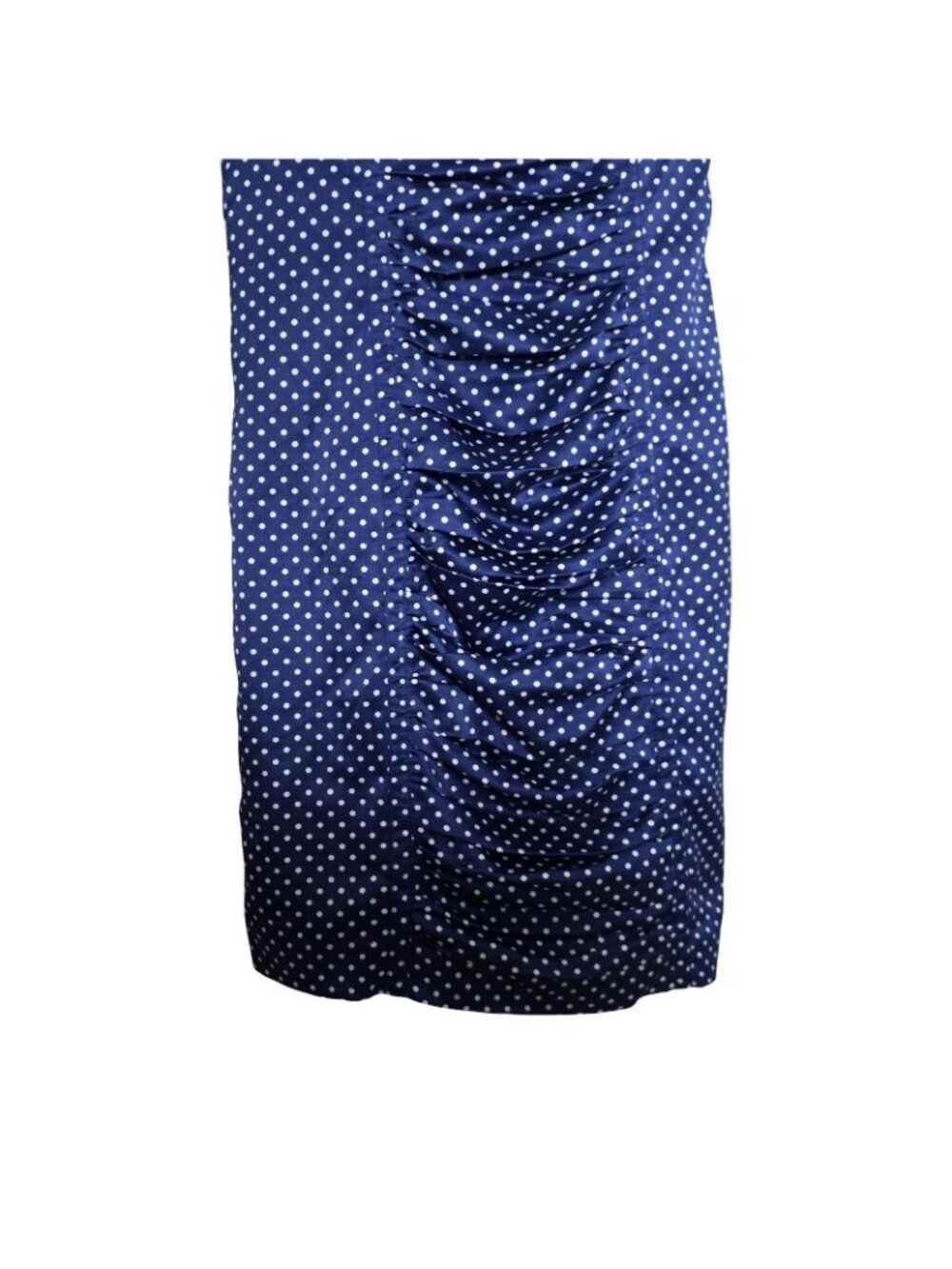 Women's - Guess Blue & White Satin Polka Dot Pin-Up Dress, Size 2 - Picture 4 of 10